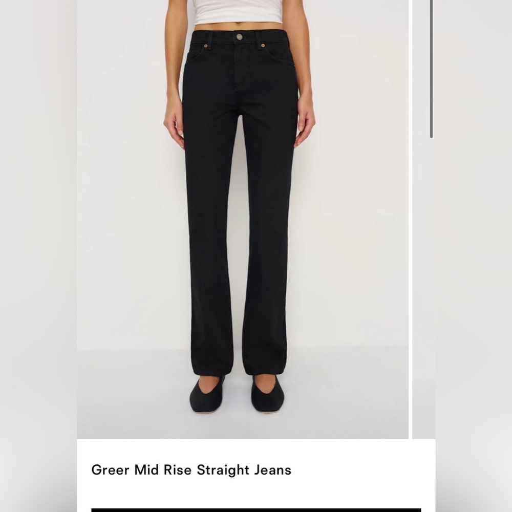 NWT Reformation Greer mid rise straight jeans